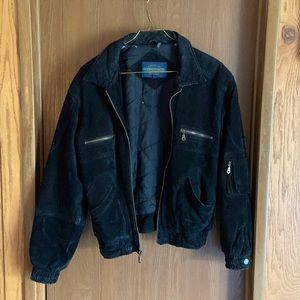 Men’s Vintage black leather jacket sz small 36/38